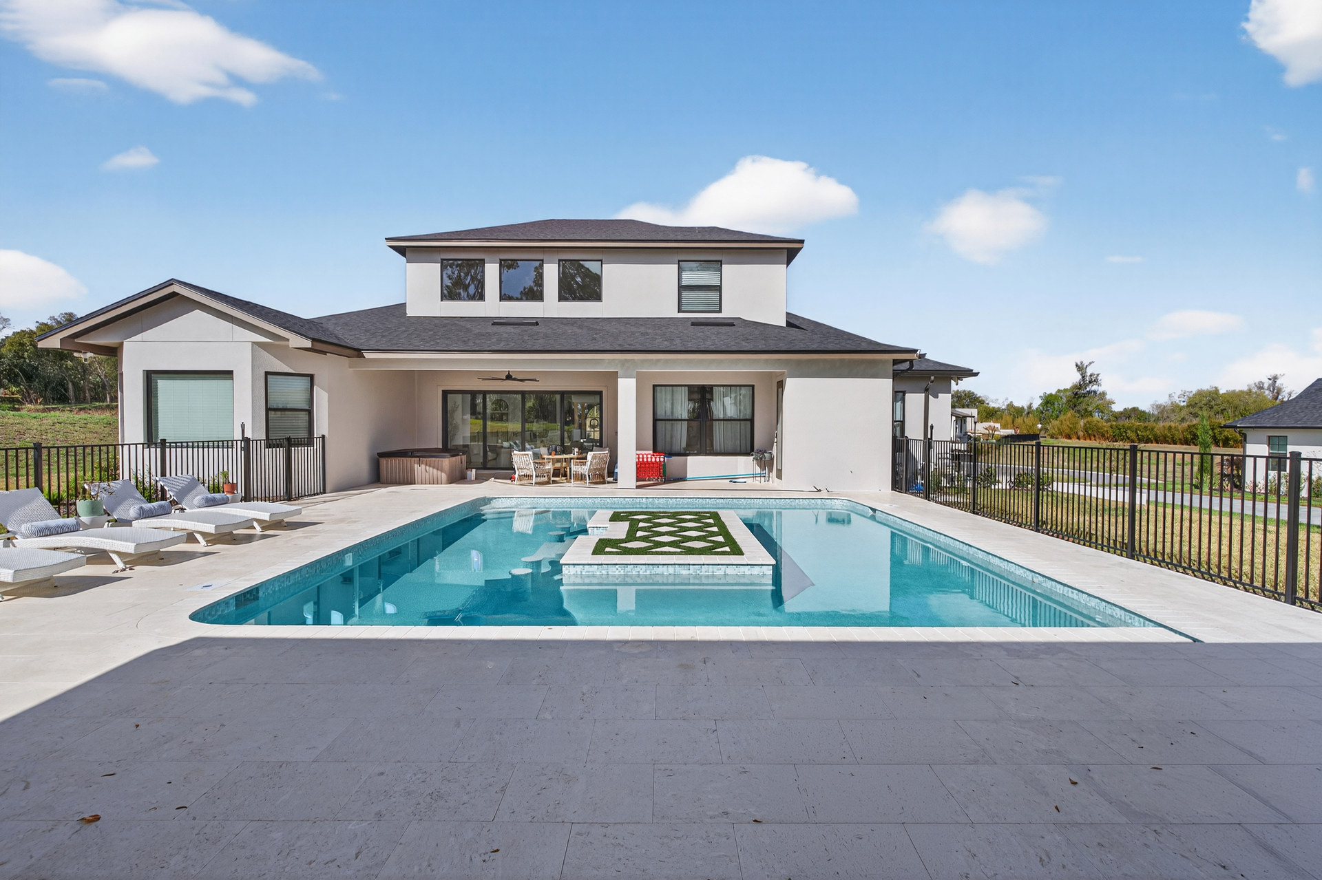 Caribbean Pools completed pool installation